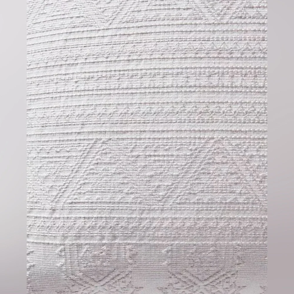 NEW RALPH LAUREN HOME THROW PILLOW WHITE & GRAY WOVEN ON BOTH SIDES 15 X 20